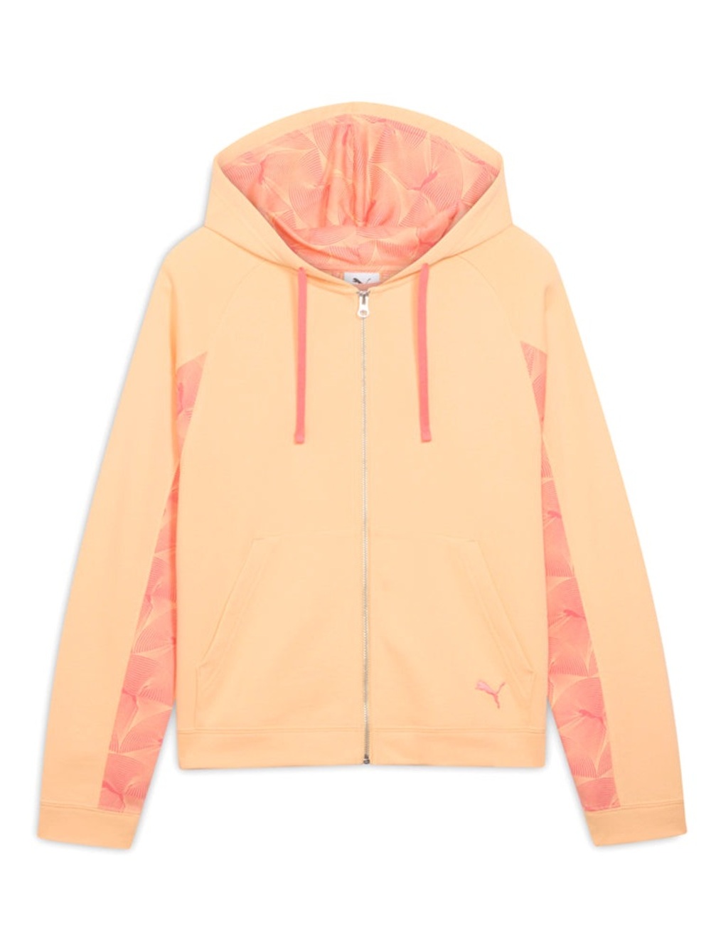 PUMA Peach and Coral Zip-Up Bomber Hoodie